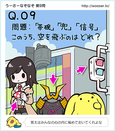 第9問　「空を飛ぶのはどれ？」